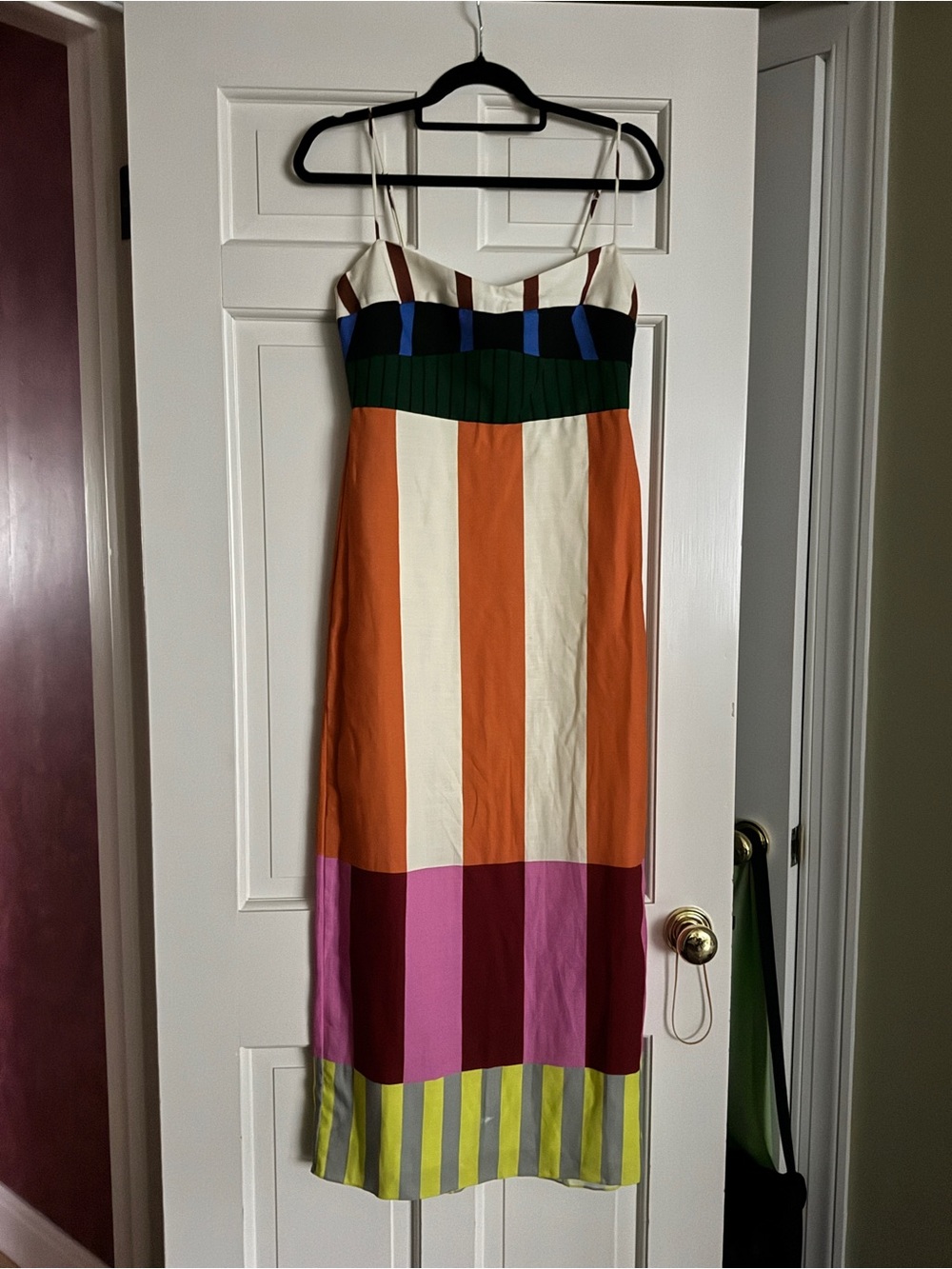 Cala de la Cruz Colorblock Striped Slip Dress - M - New with Tags